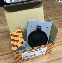 120V, 15A Straight Blade Power Inlet for 1-Gang FS FD Box NEMA 5-15P 5278-CWP