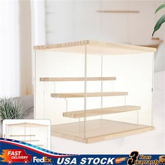 4 Layer Acrylic Display Case 11.8″x9.45″x10.24″ Clear Box Dustproof Showcase
