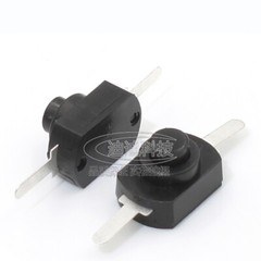 DC 30V 1A Black White Latching On Off Mini Torch Push Button Self-locking Switch
