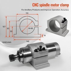 US SHIP】2.2KW 220V Water Cooled CNC Spindle Motor+VFD Driver Inverter+80mm Mount
