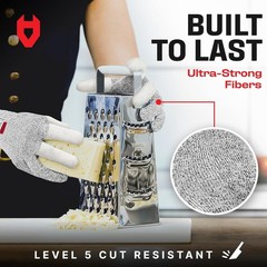 Comfortable Cut Resistant Gloves for Kitchen & Crafting – Size Medium Included