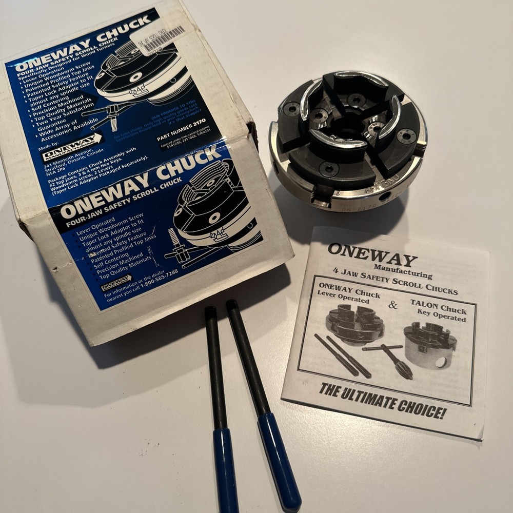 ONEWAY CHUCK 4 Jaw Scroll Chuck Part Number 2170 w/ 227 Adapter