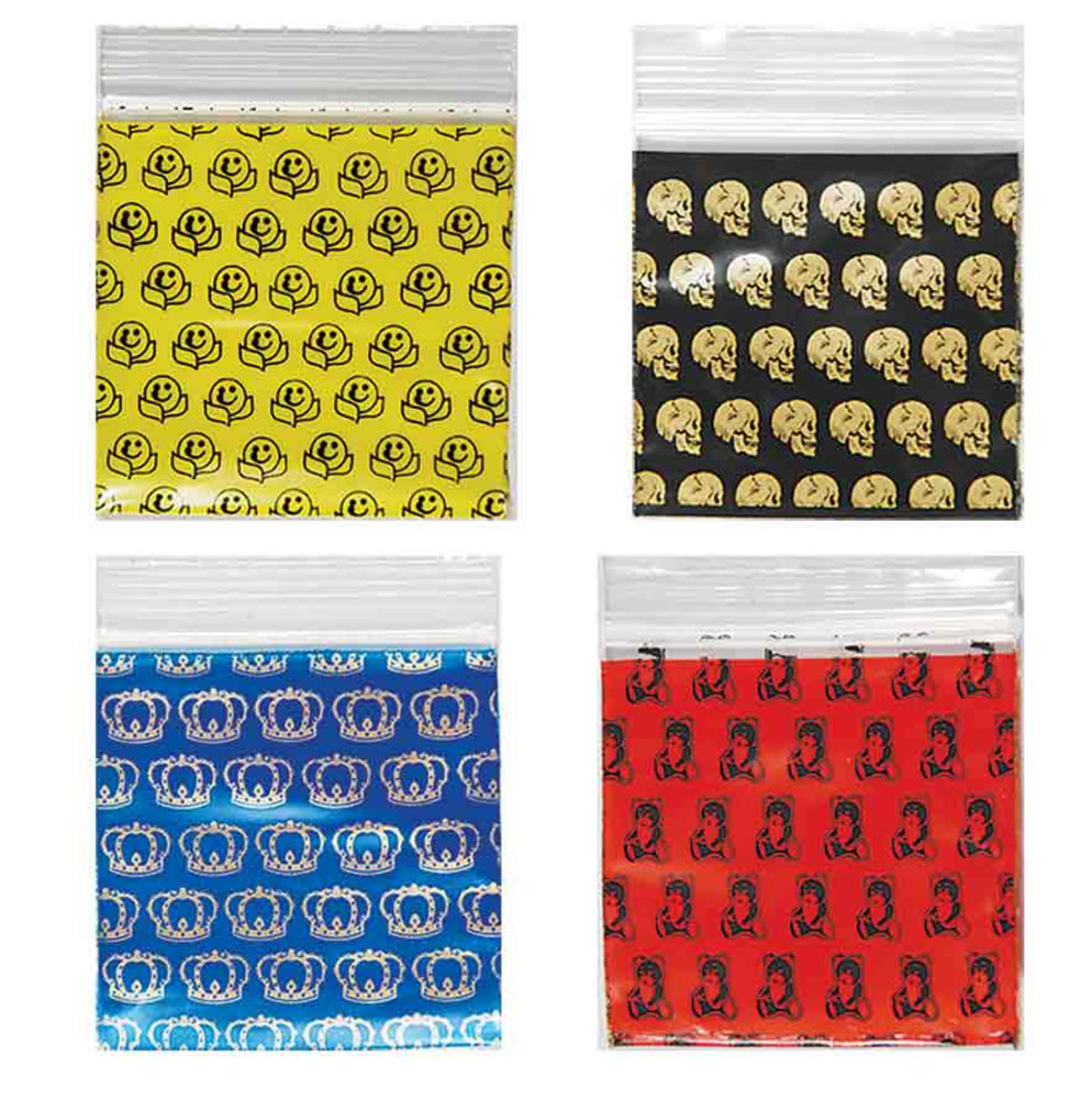 DIME BAGS 1000pc 2″ x 2″ SMELL PROOF – WE CHOOSE STYLES (100pc x 10 packs)