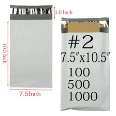 100 – 1000 PCS 7.5×10.5 INCH 2.5Mil Poly Mailers Plastic Envelopes Shipping Bags