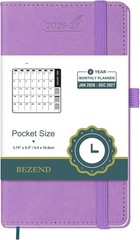 Pocket Monthly Planner 2026-2027 3.5″ x 6.5″ 2 Calendar Book for Purse with …