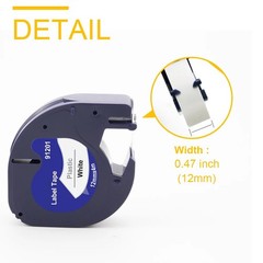 10PK Dymo LetraTag Refills White Plastic 91331 for LetraTag Label Maker LT-100H
