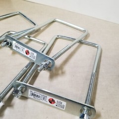 Lot Of 4 BOLT U SQUARE 3/8X4X7IN ZINC