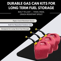 Universal Gas Can Spout Replacement Kit Leakproof Nozzles & Vent Solutions