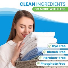 Laundry Detergent Sheets, Fresh Linen, 100 Loads, 50 Count (Pack of 1), White