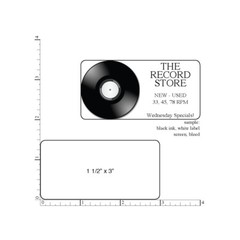 25,000 Printed Labels, Custom 1.5″ x 3″ Rectangle Business Stickers, 1 Ink Color