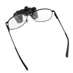 2.5X-420mm Dental Medical Binocular Loupes Metal Frame Magnifying Glasses Black