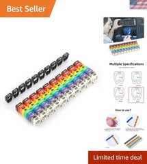 Multicolor Wire Markers – 100 PCS KCM-6MM Plastic Labels for Easy Identification