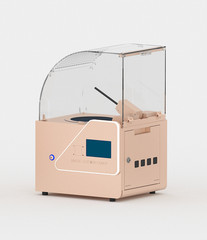 NEW Magic Cotton Candy Semi Automatic Portable Robotic Machine Pink 30x21x18