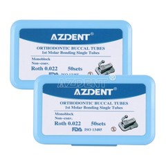 10packs AZDENT Dental Orthodontic Buccal Tube Roth 022 1st Molar Single Non-Conv