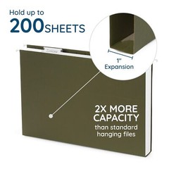 25 Blue Summit Supplies Legal Size Hanging File Folders – Expandable Hanging …