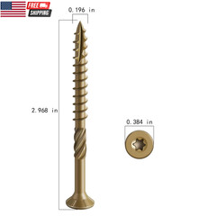 #10 * 3″ Deck Screws, (137Pcs) 2 Lbs.Exterior Wood Screws, Rust Resistant Epoxy