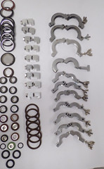ASSORTED LOT OF VITON RINGS, CLAMPS AND OTHER VACUUM PARTS
