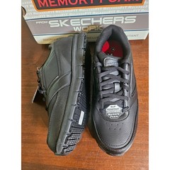Skechers Work Nampa Wyola Shoes Women 7.5 Black Slip Resistant EH Memory Foam