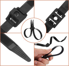 20 Pcs 10 X 0.5 Inch Zip Ties Double Sided Cable Ties Disposable Heavy Duty Zip