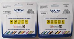 Brother White Laminated 1/2″ Tape P-Touch Labeler TZe-2312PK Lot 2 Packs of 2 =4