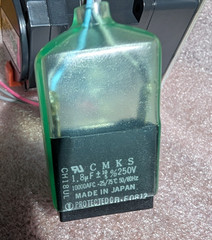 Omron Reversible Motor 0RK1GN-AU BUNDLE CH18UL capacitor & 0GN18K Gear Head #S27