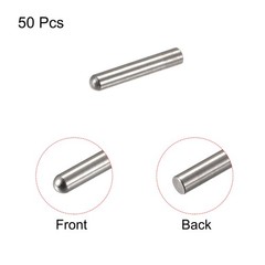 50pcs 3.5x10mm Dowel Pins Round Head Flat Chamfered End Dowel Pin