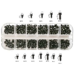 360PCS Laptop Screw Kit M2 M2.5 M3 Black Assortment Lenovo HP Dell Asus Repair