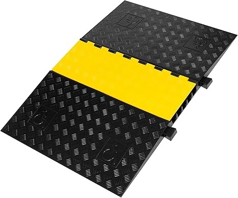 Rubber Cable Protector Ramp 5 Channel ADA Compliant Low Profile Drive Over