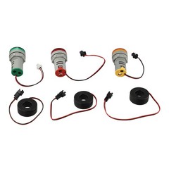 AC Voltage Current Monitor Meters with LED Display Pack of Three Units
