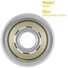 20Pcs 693ZZ Ball Bearing 3 x 8 x 4mm Double Shielded Deep Groove Chrome Bearings