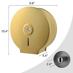 VANNSOO Commercial Jumbo Toilet Paper 9 Inch Roll Paper, Gold