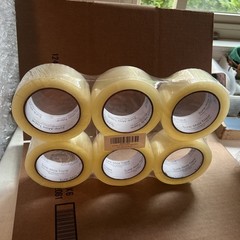 6 Rolls Carton Sealing Clear Packing Tape Box Shipping- 1.8 mil 2″ x 110 Yards