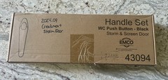 Andersen/EMCO Push Button Handle (Part- 43094) Black Push Button Handle