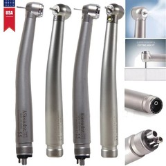 Dental (LED Optic E-generator) Handpiece High Speed Turbine 2/4Hole USA