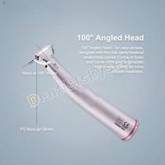 NSK Ti-MAX X95L Style Dental 1:5 LED Fiber Optic Contra Angle Handpiece Red Ring