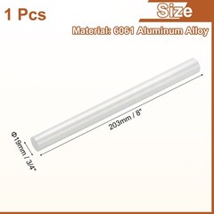 2Pcs 1″(25mm) Dia Round Aluminum Rod, 16″ Long 6061 Aluminum Round Bar Stock 15