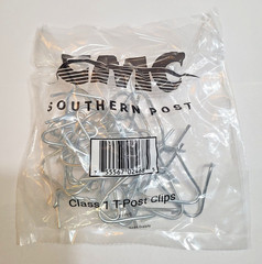 100 Clips CMC Southern T-Post Fence Clips 4 x 25-pack Class 1 – Galvanized USA
