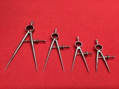 Starrett Round Leg Dividers Set of 4 Small Tools Athol Mass 🇺🇸 NICE ! L👀K !