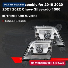 LED Fog Light Kit Compatible with 2019 2020 2021 2022 Chevy Silverado 1500, Driv