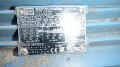 Weg 15 hp electric motor 208-230 / 460 Volts 3540 RPM
