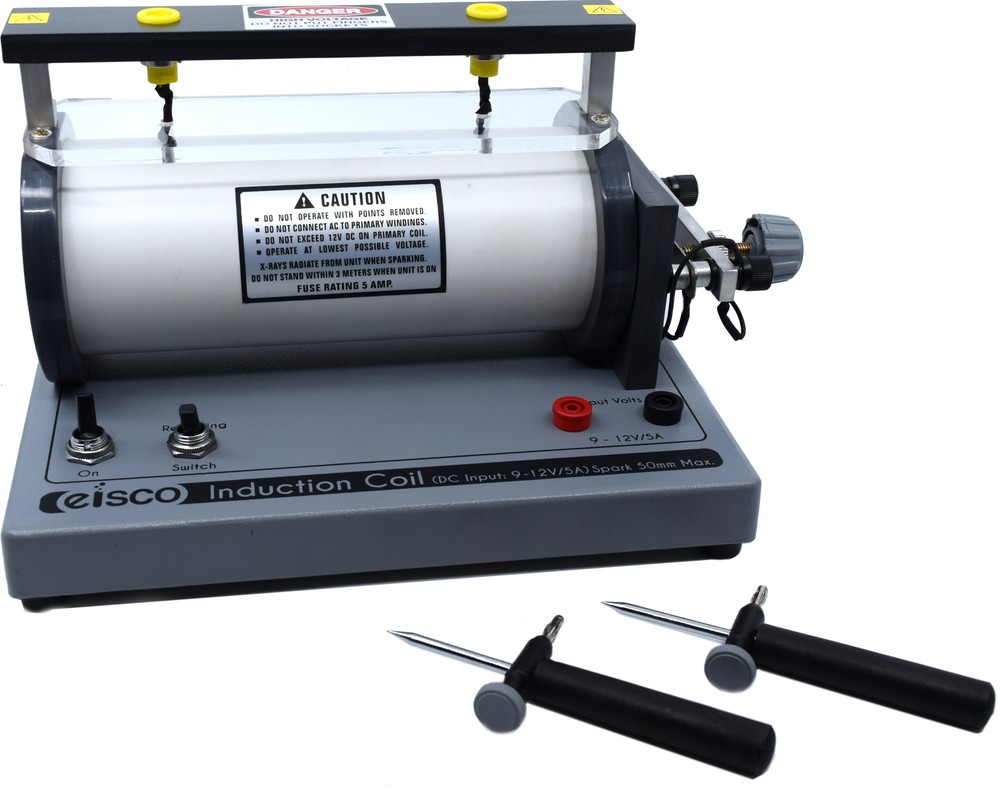 Induction Coil – 50mm Spark – 11.5″ Long, 7″ Wide, 6″ tall – Eisco Labs