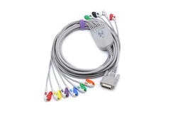Schiller AT1, AT2 15 pin 10 Leads Grabber EKG Cable 4.0 – Same Day Shipping