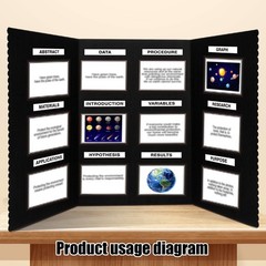 Paterr Trifold Poster Board Storage Bag Hook And Loop Fabric Foldable 3 Panel