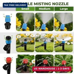 230FT Drip Irrigation System Kit, Quick Connect Garden Watering System, Complete