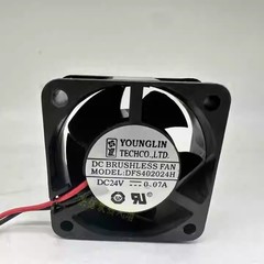 YOUNG LIN DFS402024H 24V 0.07A 40x40x20mm 2-Pin Silent Inverter Cooling Fan