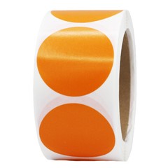 Circle Dot Stickers | 2″ Inches Round – 500 Pack | Pick One Color