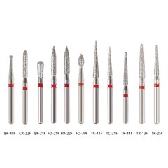 100* Dental Dentist Diamond Burs Bur Bits Drill FG 1.6mm 102 Types High Speed