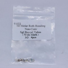 1 Pack 4pcs/Pack Dental orthodontic buccal tubes roth 022 color mark mesh base