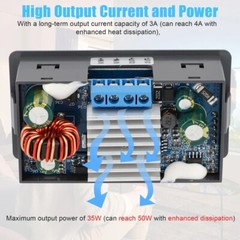 DC Adjustable Step Up Down Buck Boost Power Supply Voltage Regulator LCD Module