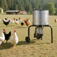 Chicken Plucker Machine, 15.7 in Drum, 550W & 275RPM Electric Chicken Plucking M